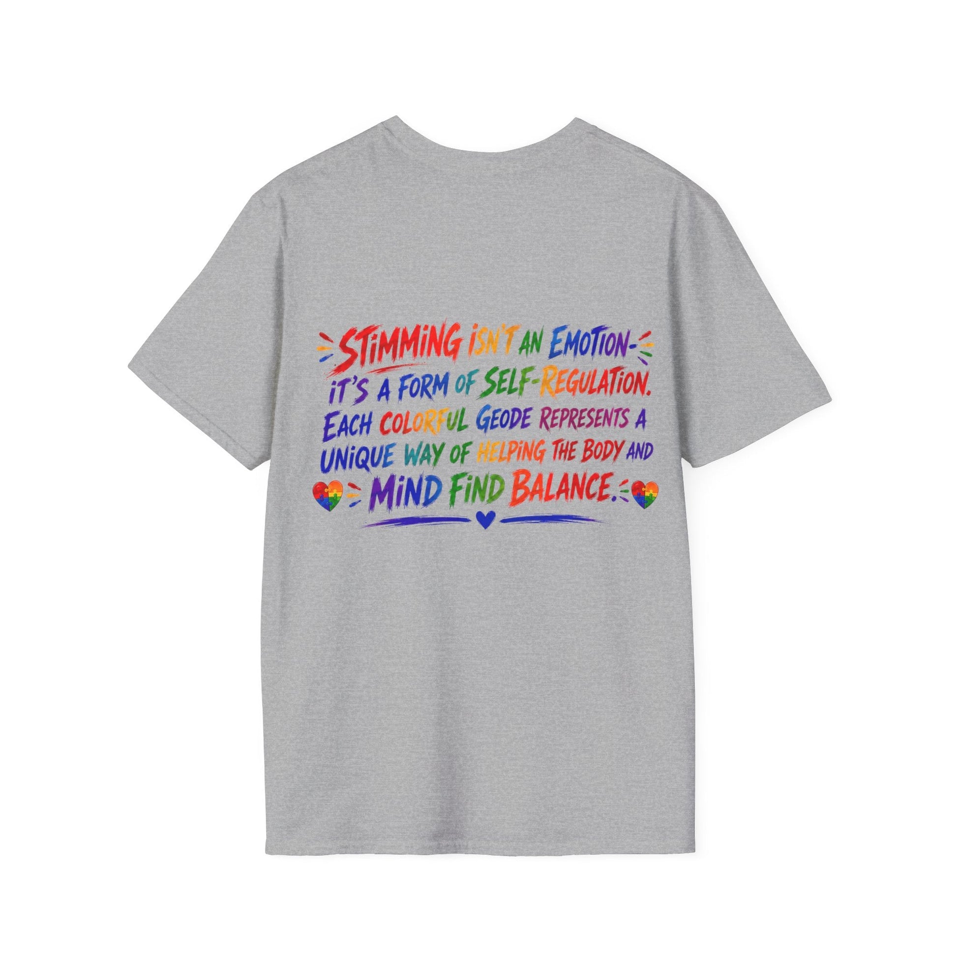 Geo Rocks the 'Tism Teen Stimming Geode "Spin. Breathe. Be You." Tee - Geo Rocks The 'Tism