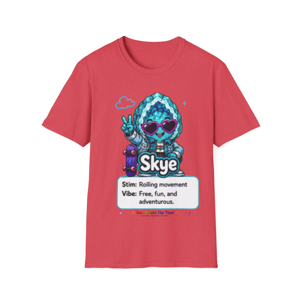 Geo Rocks the 'Tism Teen Stimming Geode "Spin. Breathe. Be You." Tee - Geo Rocks The 'Tism