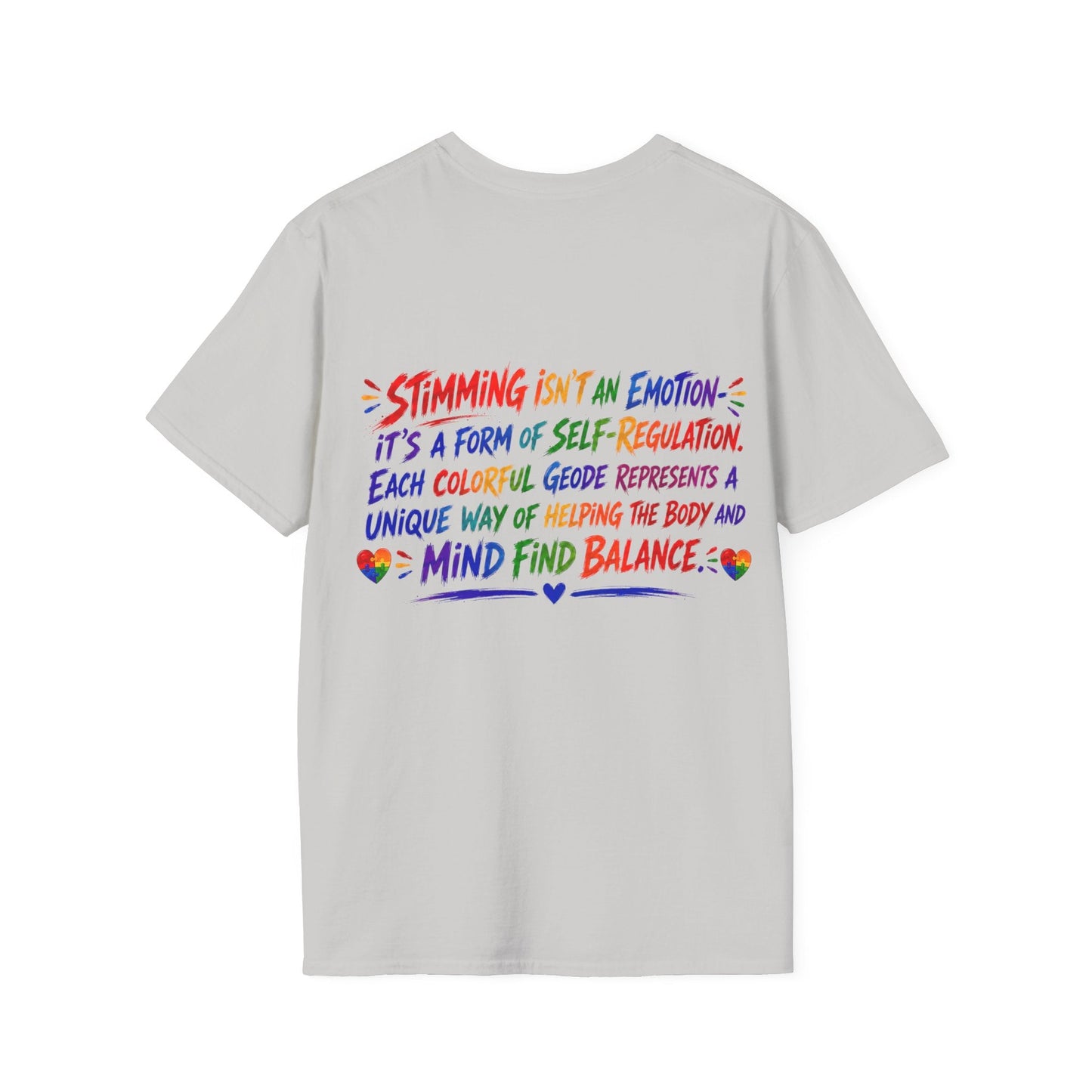 Geo Rocks the 'Tism Teen Stimming Geode "Spin. Breathe. Be You." Tee - Geo Rocks The 'Tism