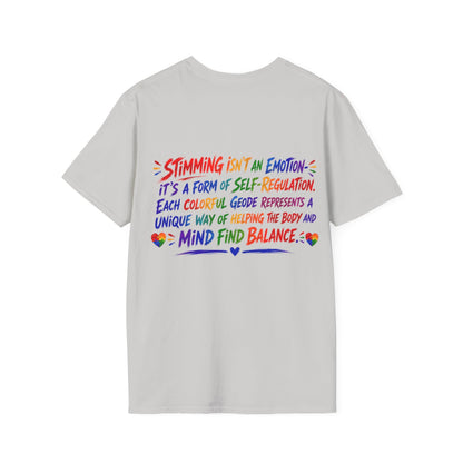 Geo Rocks the 'Tism Teen Stimming Geode "Spin. Breathe. Be You." Tee - Geo Rocks The 'Tism