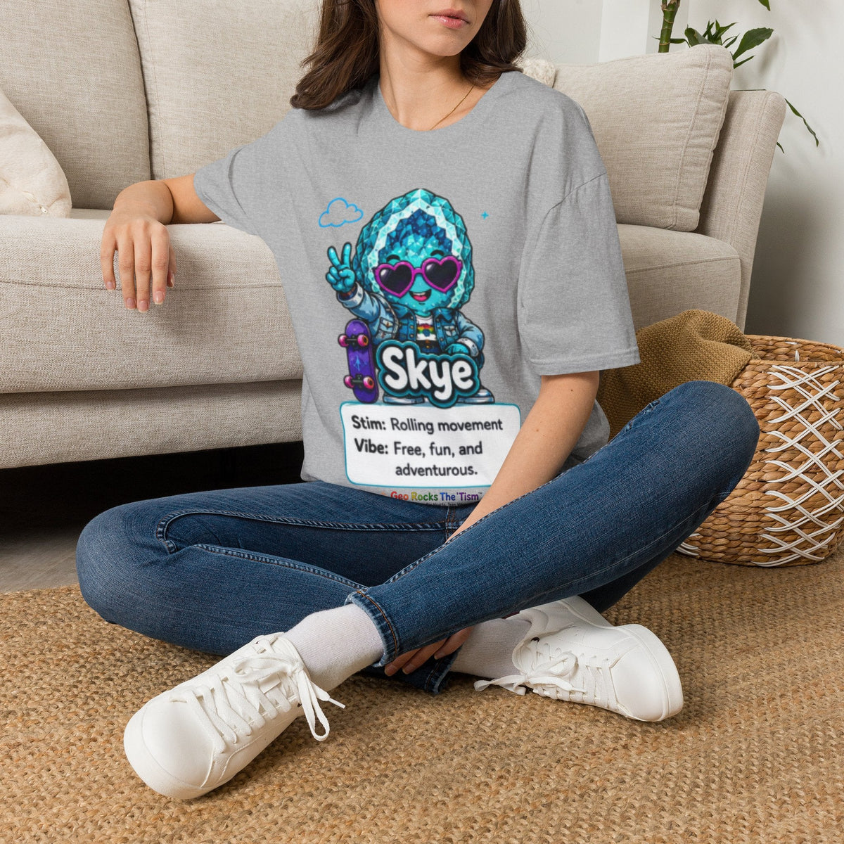Geo Rocks the 'Tism Teen Stimming Geode "Spin. Breathe. Be You." Tee - Geo Rocks The 'Tism