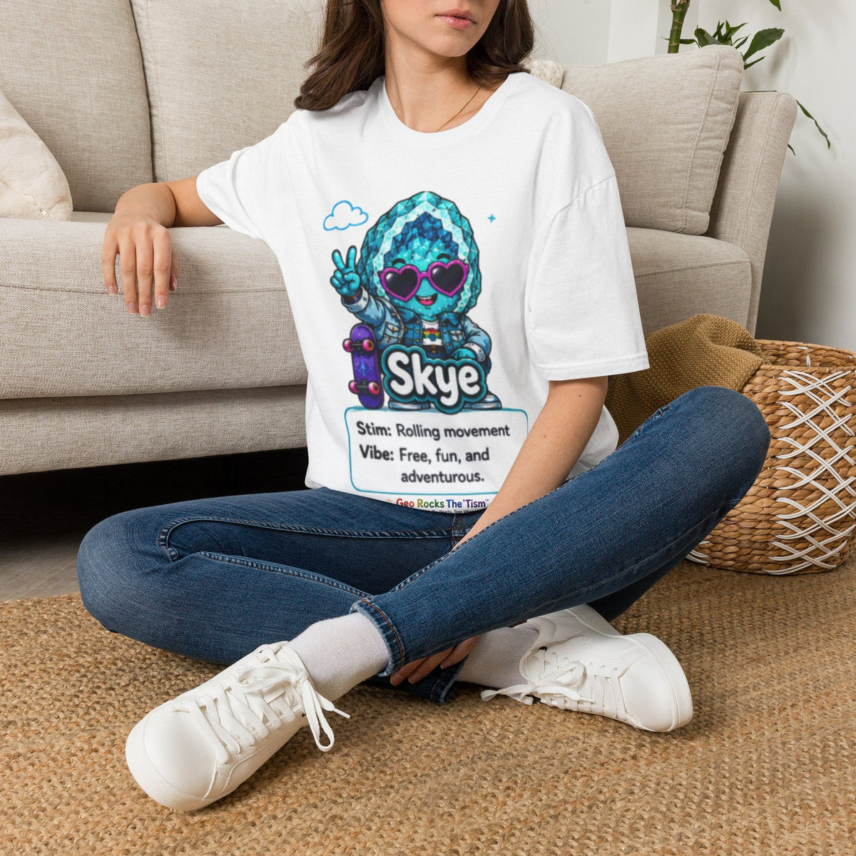 Geo Rocks the 'Tism Teen Stimming Geode "Spin. Breathe. Be You." Tee - Geo Rocks The 'Tism