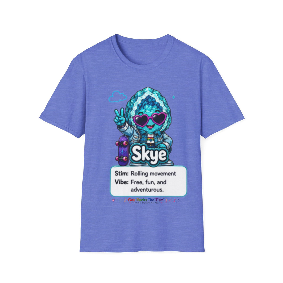 Geo Rocks the 'Tism Teen Stimming Geode "Spin. Breathe. Be You." Tee - Geo Rocks The 'Tism
