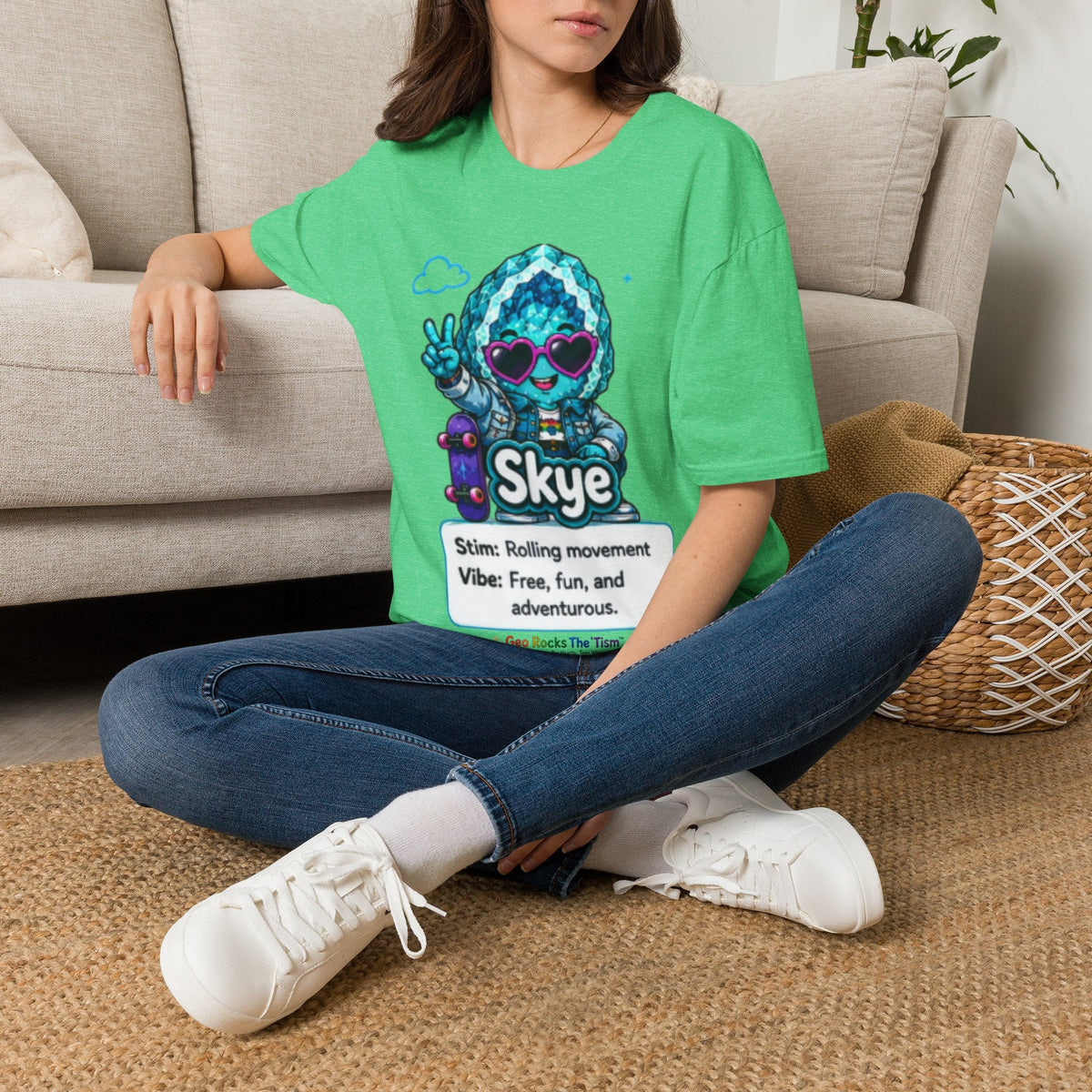 Geo Rocks the 'Tism Teen Stimming Geode "Spin. Breathe. Be You." Tee - Geo Rocks The 'Tism