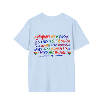 Geo Rocks the 'Tism Teen Stimming Geode "Spin. Breathe. Be You." Tee - Geo Rocks The 'Tism