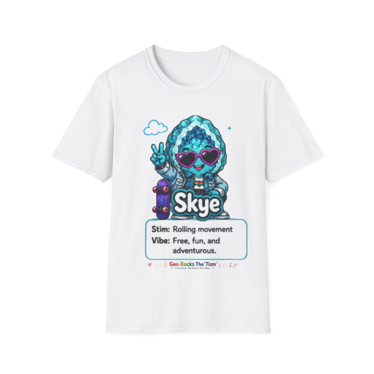 Geo Rocks the 'Tism Teen Stimming Geode "Spin. Breathe. Be You." Tee - Geo Rocks The 'Tism