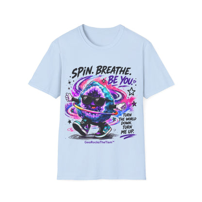 Geo Rocks the 'Tism Teen Stimming Geode "Spin. Breathe. Be You." Tee - Geo Rocks The 'Tism