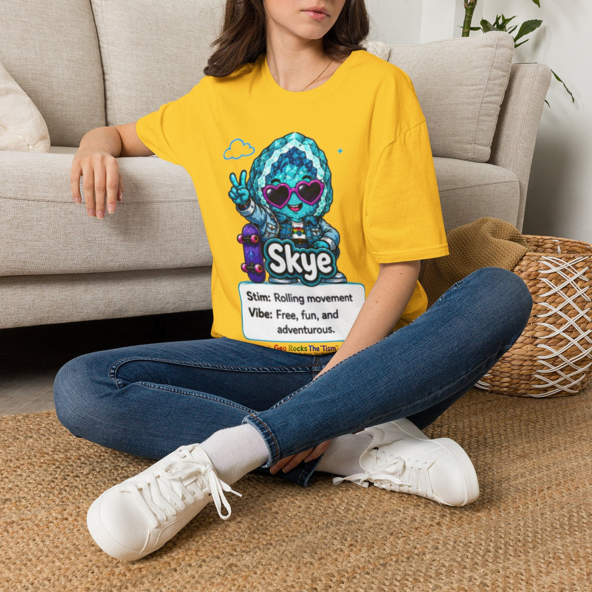 Geo Rocks the 'Tism Teen Stimming Geode "Spin. Breathe. Be You." Tee - Geo Rocks The 'Tism