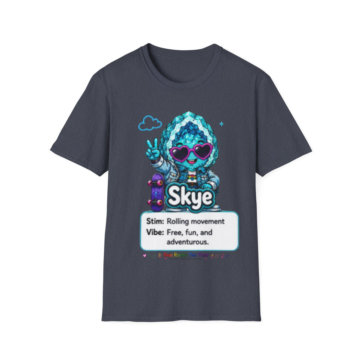 Geo Rocks the 'Tism Teen Stimming Geode "Spin. Breathe. Be You." Tee - Geo Rocks The 'Tism
