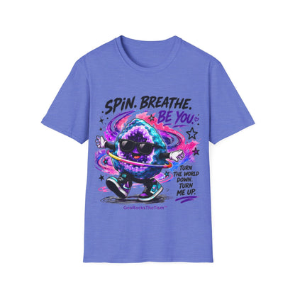 Geo Rocks the 'Tism Teen Stimming Geode "Spin. Breathe. Be You." Tee - Geo Rocks The 'Tism