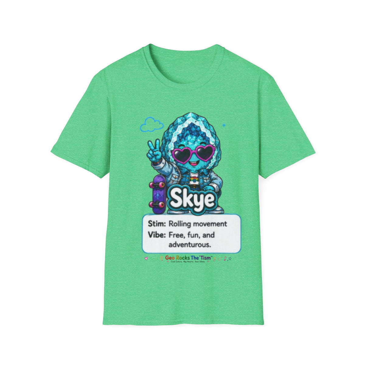 Geo Rocks the 'Tism Teen Stimming Geode "Spin. Breathe. Be You." Tee - Geo Rocks The 'Tism
