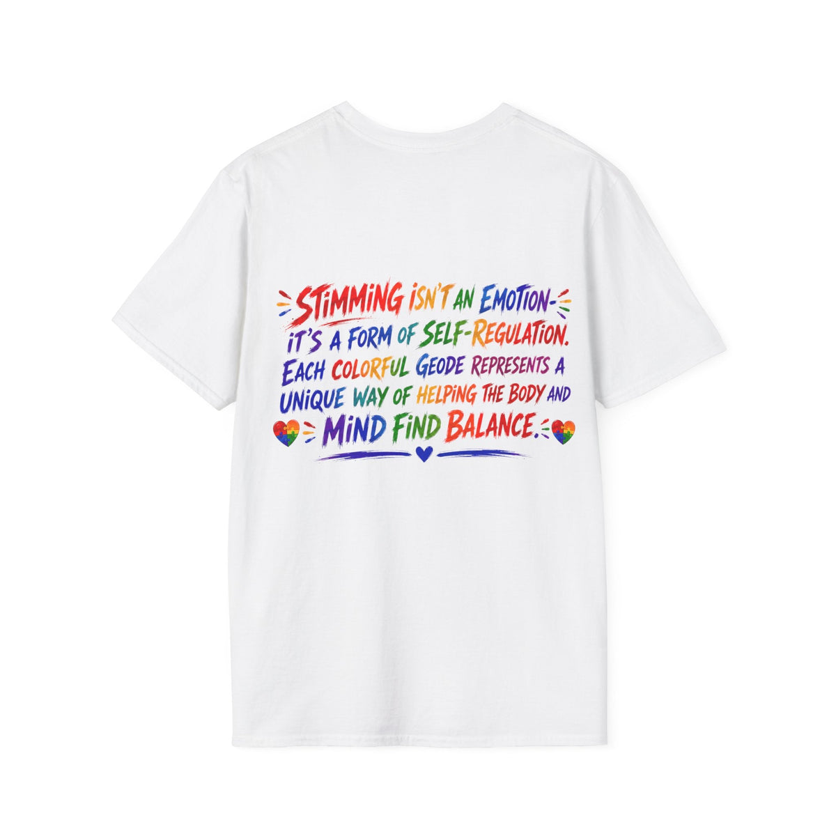 Geo Rocks the 'Tism Teen Stimming Geode "Spin. Breathe. Be You." Tee - Geo Rocks The 'Tism