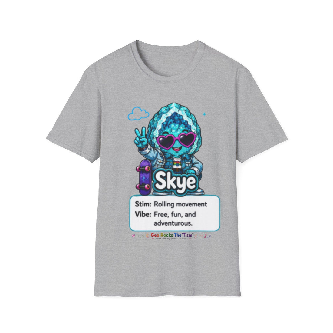 Geo Rocks the 'Tism Teen Stimming Geode "Spin. Breathe. Be You." Tee - Geo Rocks The 'Tism