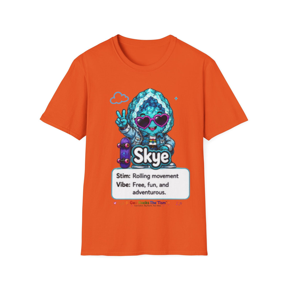 Geo Rocks the 'Tism Teen Stimming Geode "Spin. Breathe. Be You." Tee - Geo Rocks The 'Tism