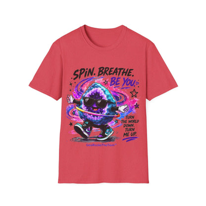 Geo Rocks the 'Tism Teen Stimming Geode "Spin. Breathe. Be You." Tee - Geo Rocks The 'Tism