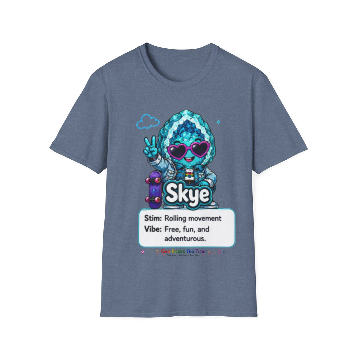 Geo Rocks the 'Tism Teen Stimming Geode "Spin. Breathe. Be You." Tee - Geo Rocks The 'Tism