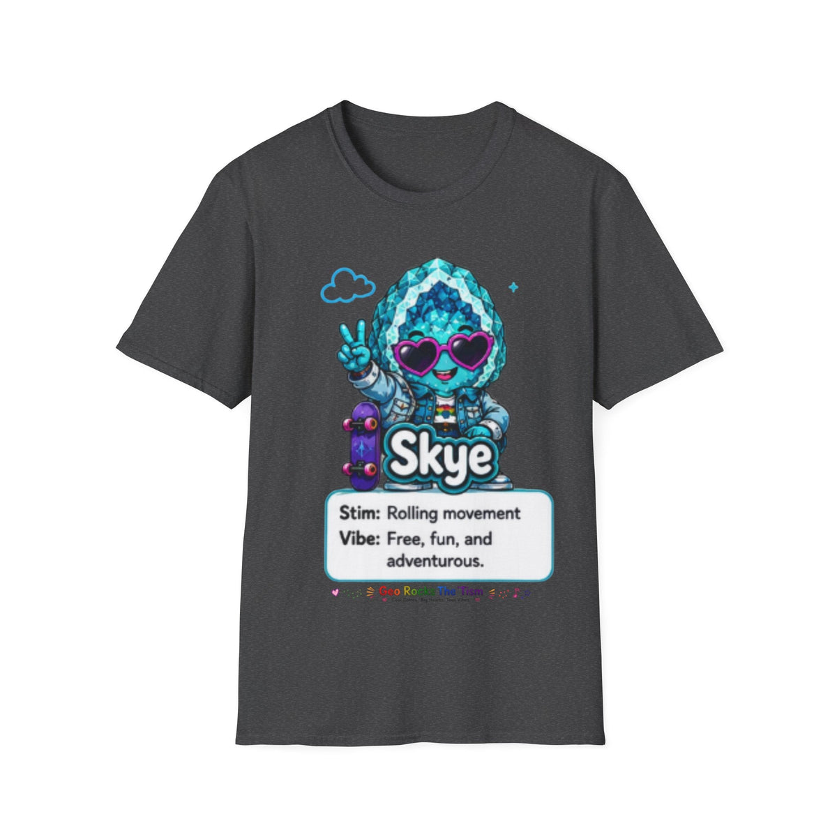 Geo Rocks the 'Tism Teen Stimming Geode "Spin. Breathe. Be You." Tee - Geo Rocks The 'Tism