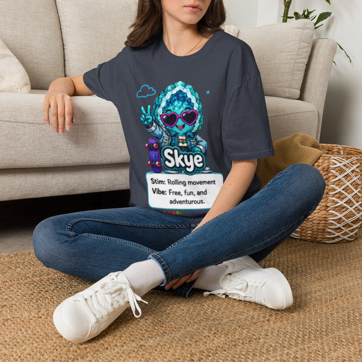 Geo Rocks the 'Tism Teen Stimming Geode "Spin. Breathe. Be You." Tee - Geo Rocks The 'Tism