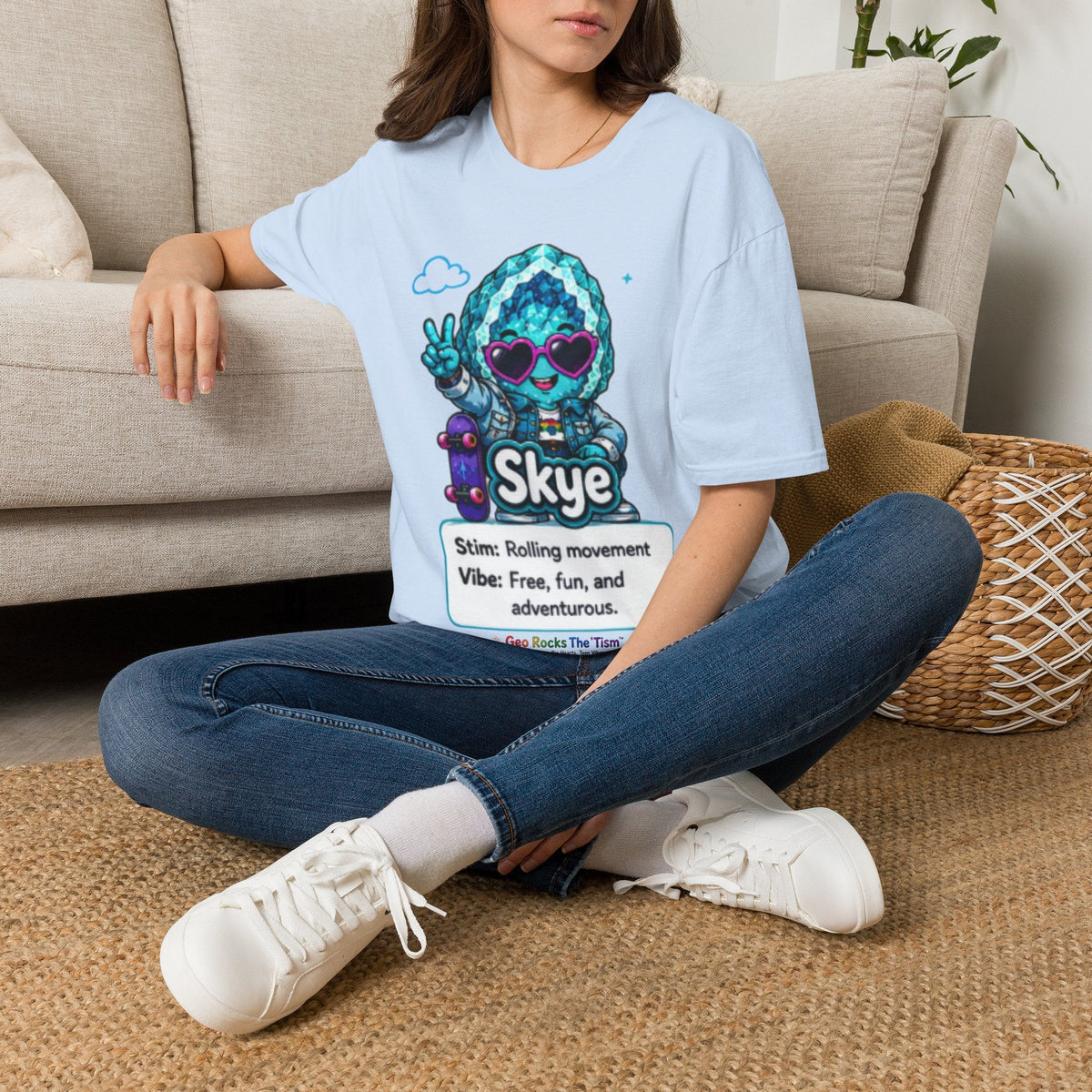 Geo Rocks the 'Tism Teen Stimming Geode "Spin. Breathe. Be You." Tee - Geo Rocks The 'Tism