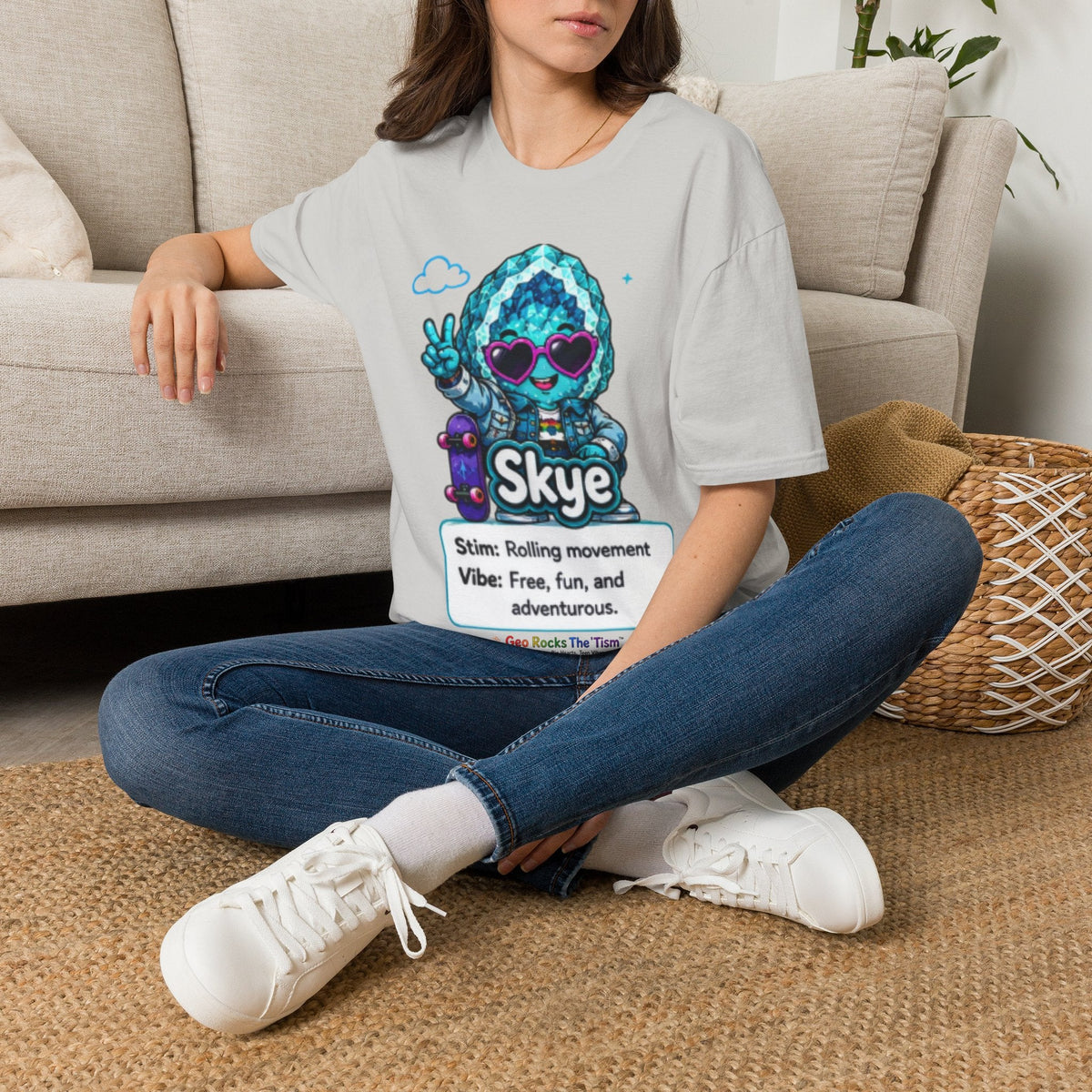 Geo Rocks the 'Tism Teen Stimming Geode "Spin. Breathe. Be You." Tee - Geo Rocks The 'Tism