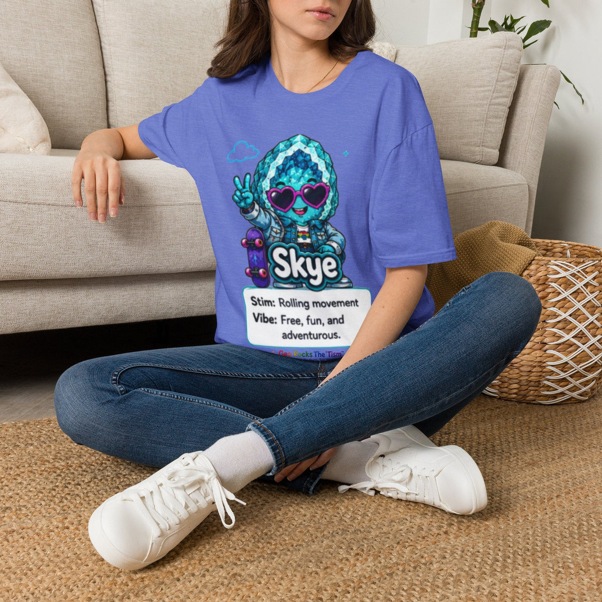 Geo Rocks the 'Tism Teen Stimming Geode "Spin. Breathe. Be You." Tee - Geo Rocks The 'Tism