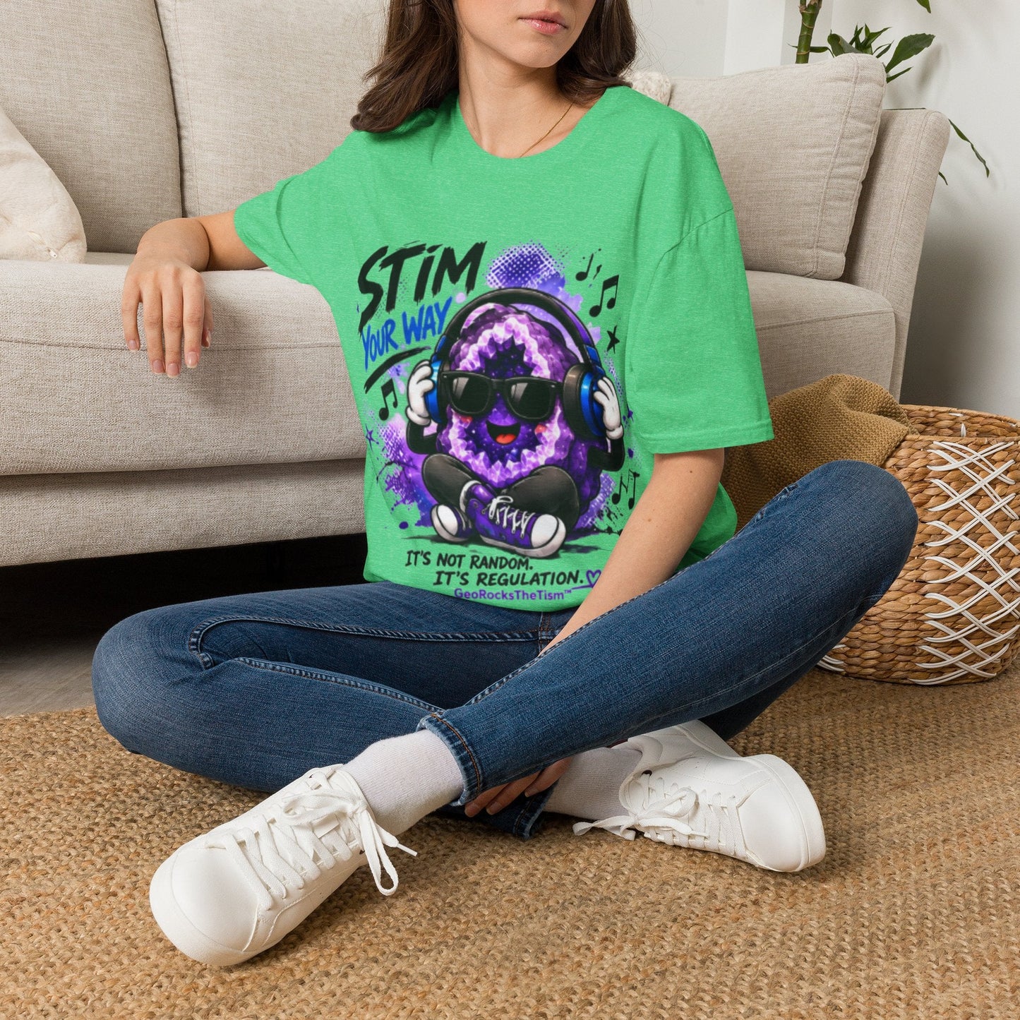 Geo Rocks the 'Tism Teen Stimming Geode "Stim Your Way" Tee - Geo Rocks The 'Tism