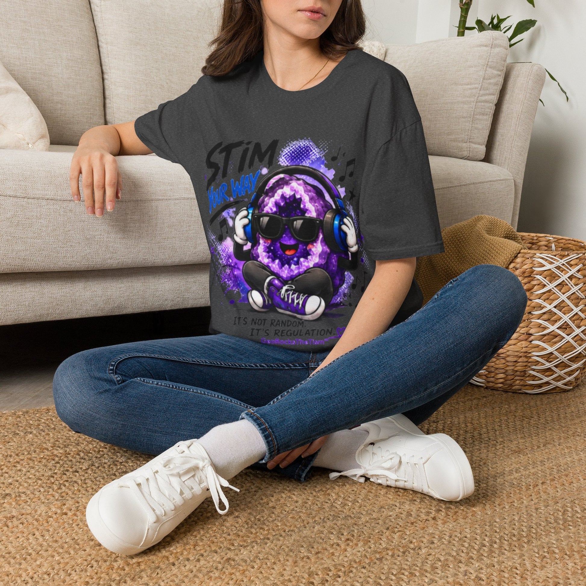 Geo Rocks the 'Tism Teen Stimming Geode "Stim Your Way" Tee - Geo Rocks The 'Tism