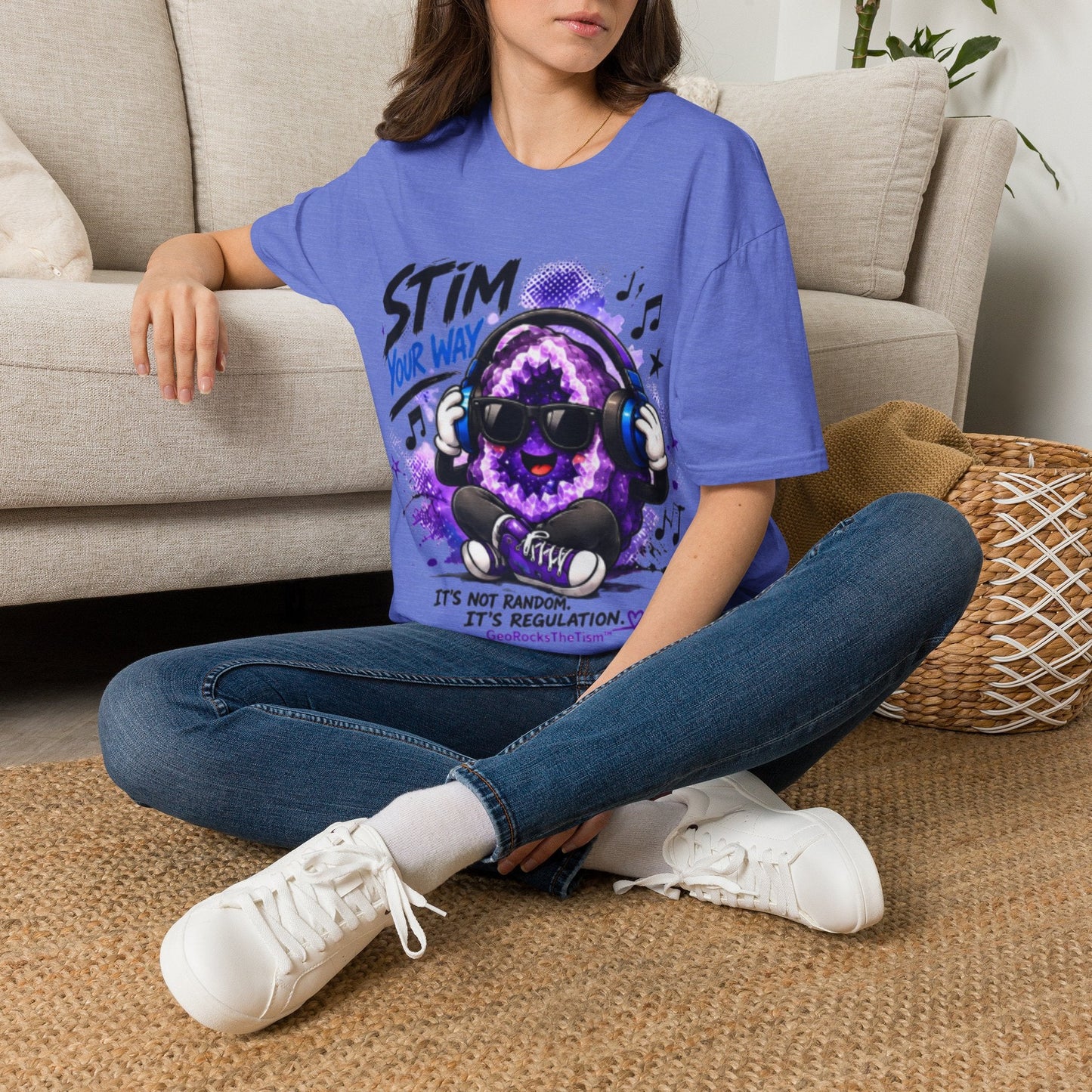 Geo Rocks the 'Tism Teen Stimming Geode "Stim Your Way" Tee - Geo Rocks The 'Tism