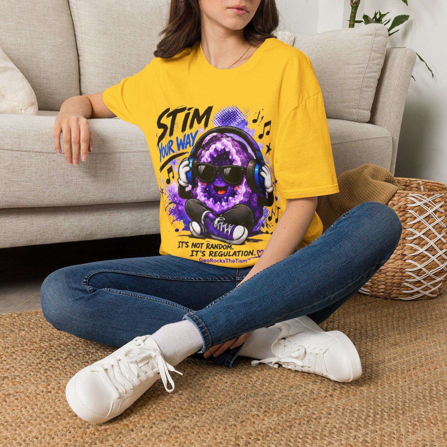 Geo Rocks the 'Tism Teen Stimming Geode "Stim Your Way" Tee - Geo Rocks The 'Tism