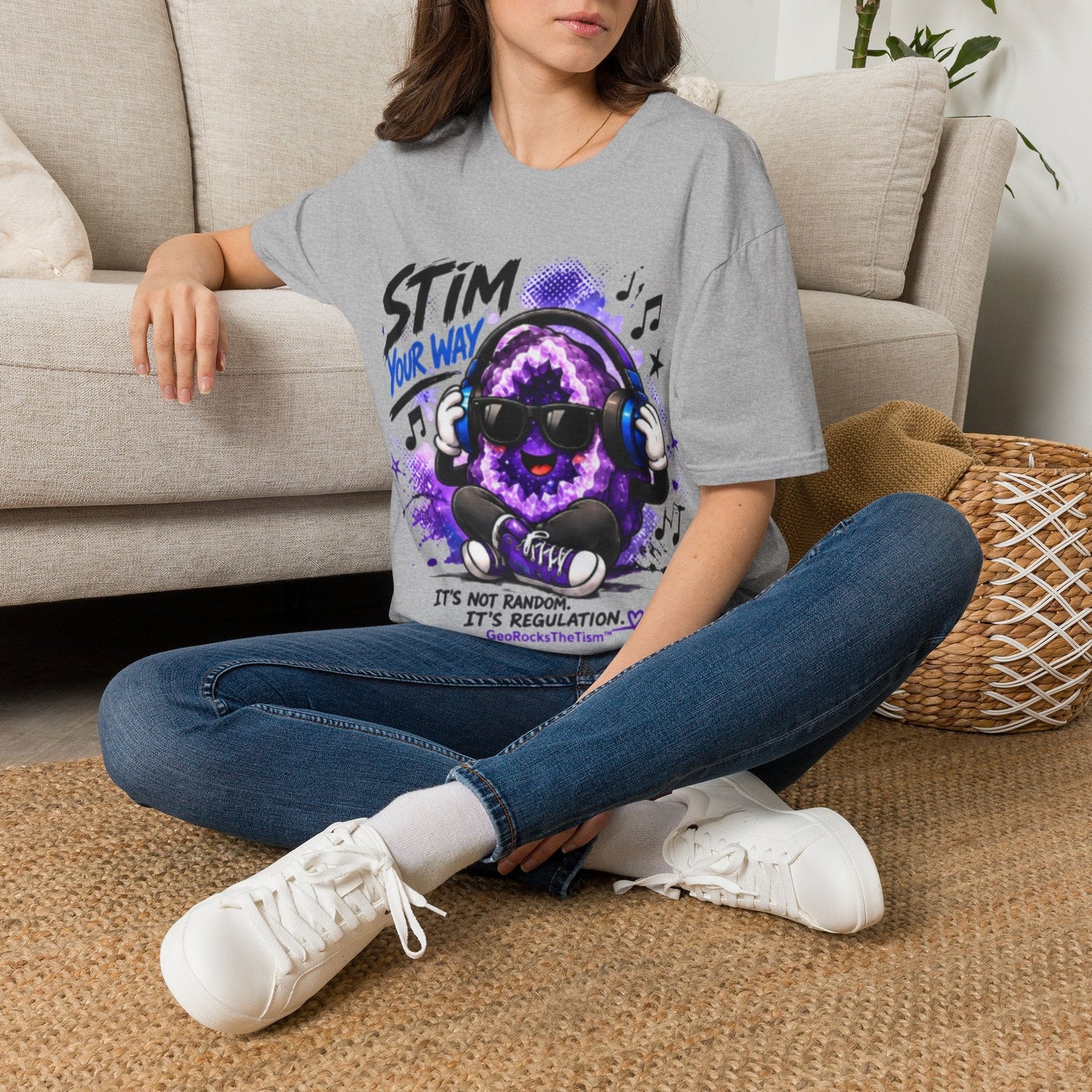 Geo Rocks the 'Tism Teen Stimming Geode "Stim Your Way" Tee - Geo Rocks The 'Tism