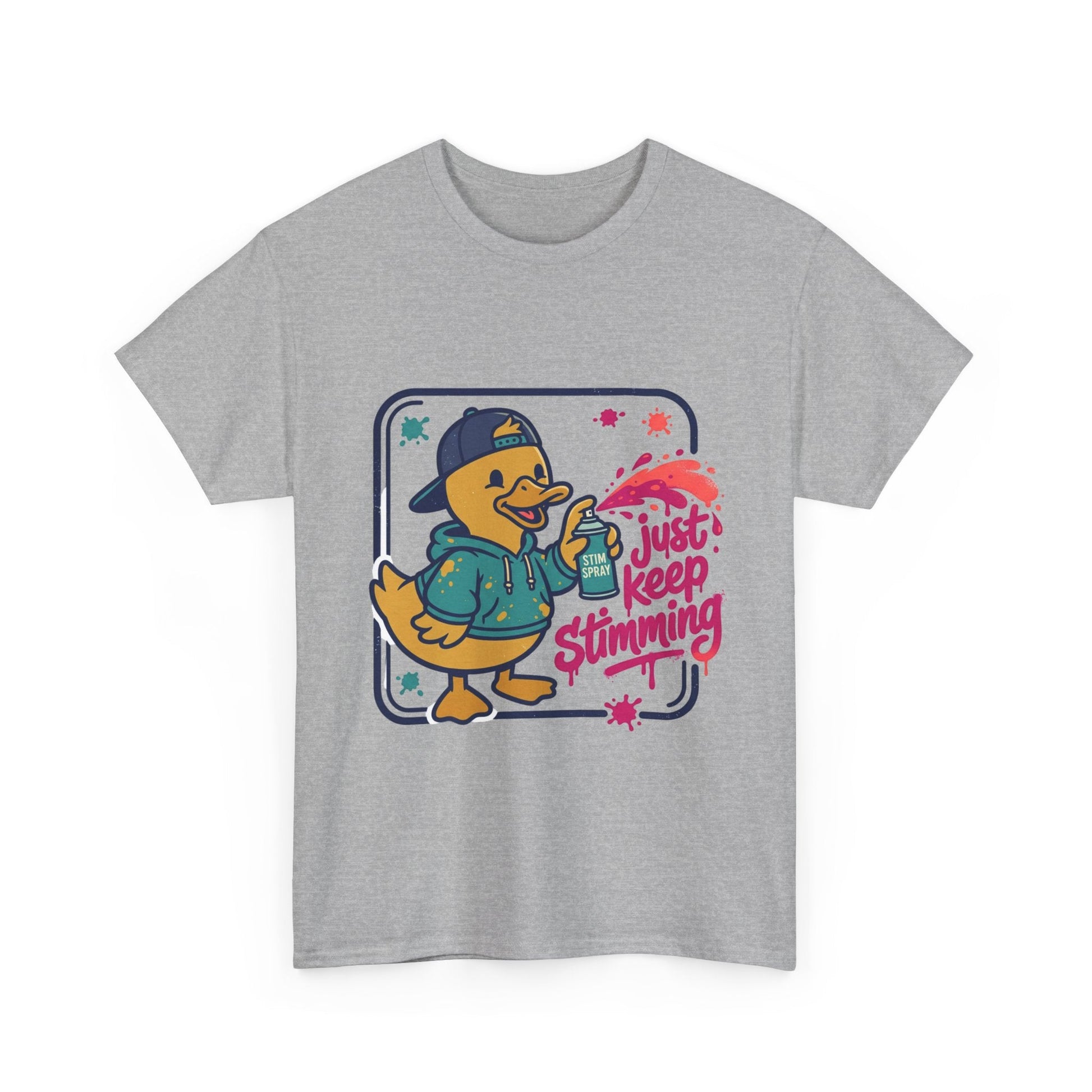 Graffiti Duck Tee — "Just Keep Stimming" Cute Neurodiversity Awareness - Geo Rocks The 'Tism