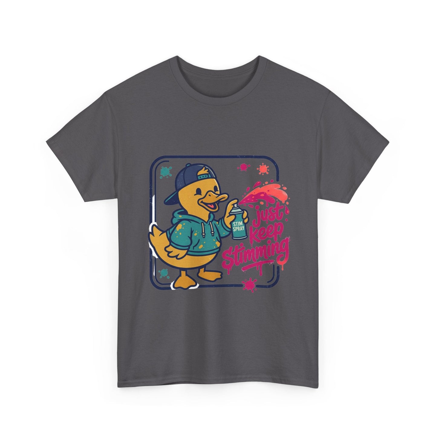 Graffiti Duck Tee — "Just Keep Stimming" Cute Neurodiversity Awareness - Geo Rocks The 'Tism