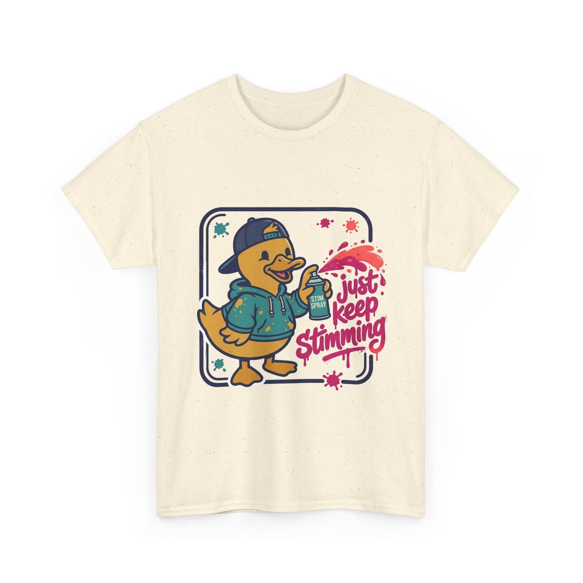 Graffiti Duck Tee — "Just Keep Stimming" Cute Neurodiversity Awareness - Geo Rocks The 'Tism
