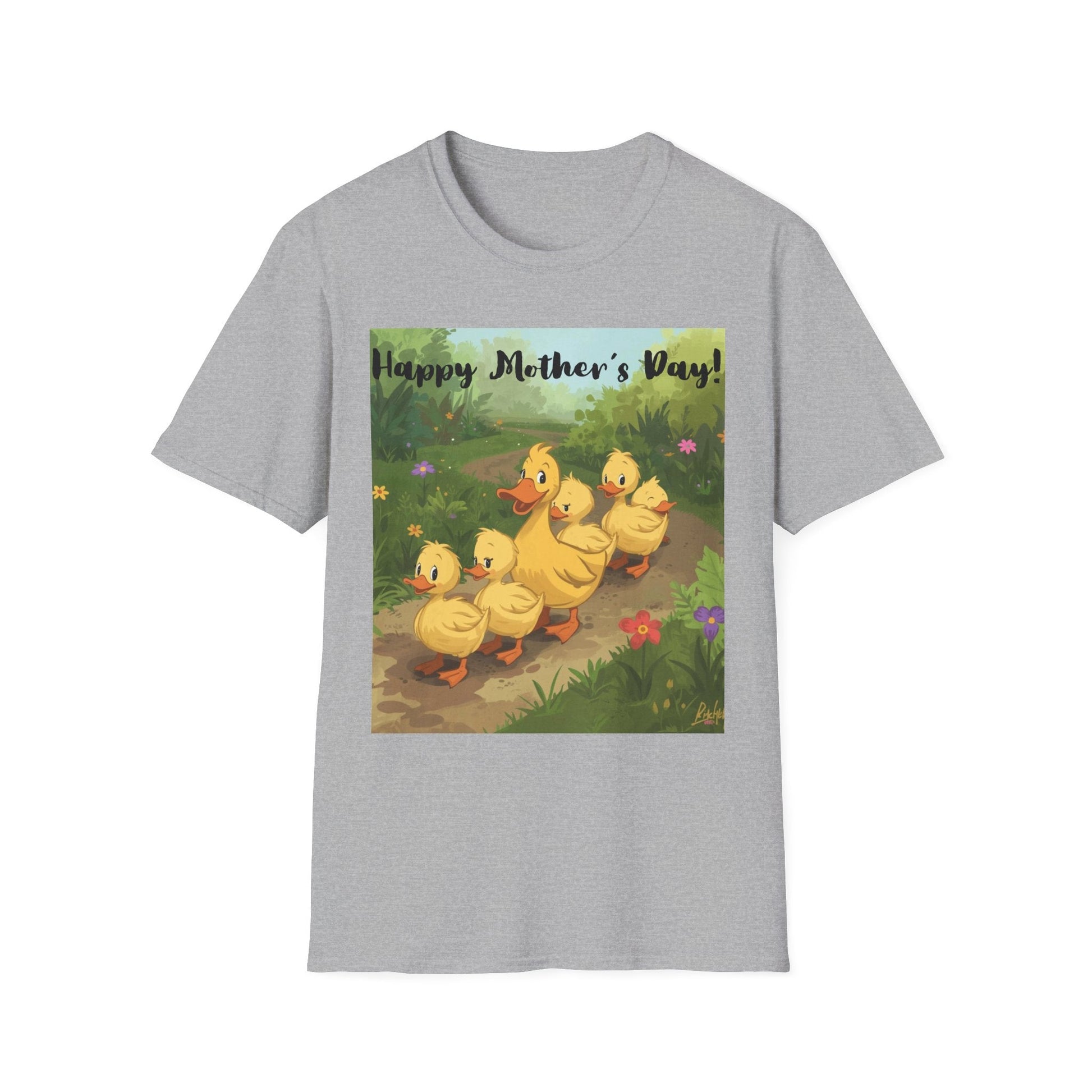 "Happy Mother's Day" Duck Family T-Shirt - Cute Duckling Graphic Tee for Mom | Sizes S–3XL - Geo Rocks The 'Tism