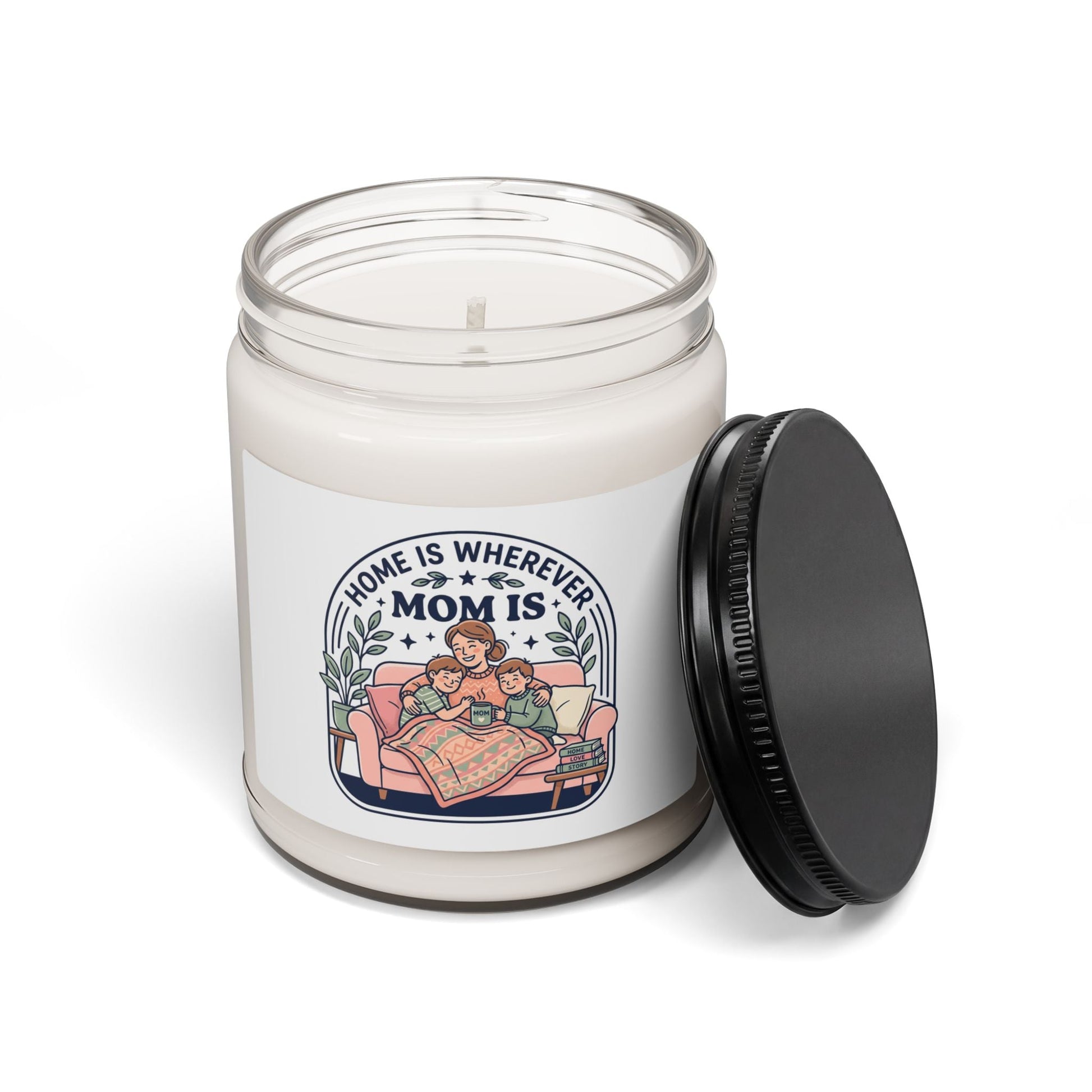 Home Is Wherever Mom Is Candle, Scented Soy Candle | Mother’s Day, Sentimental - Geo Rocks The 'Tism