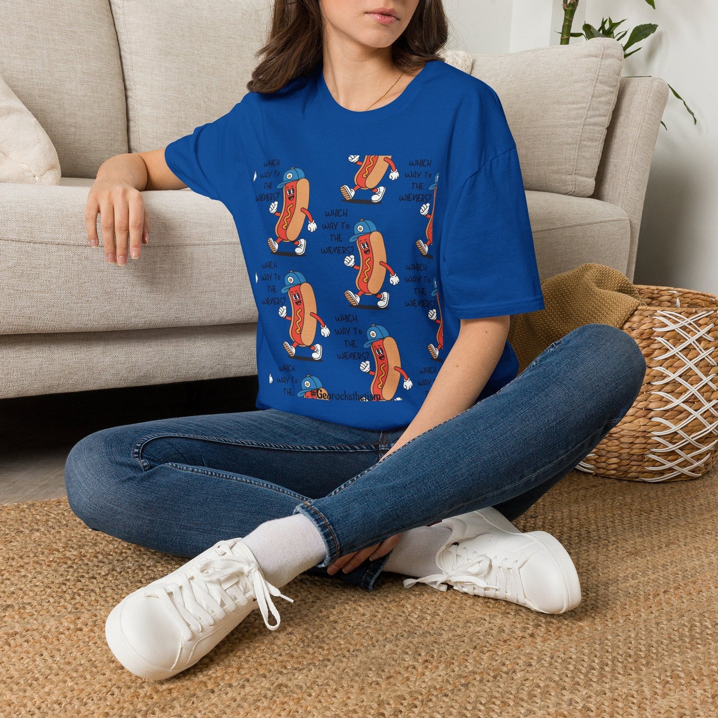 Hot Dog Cartoon T-Shirt — "Which Way to the Weiners?" Graphic Tee - Geo Rocks The 'Tism