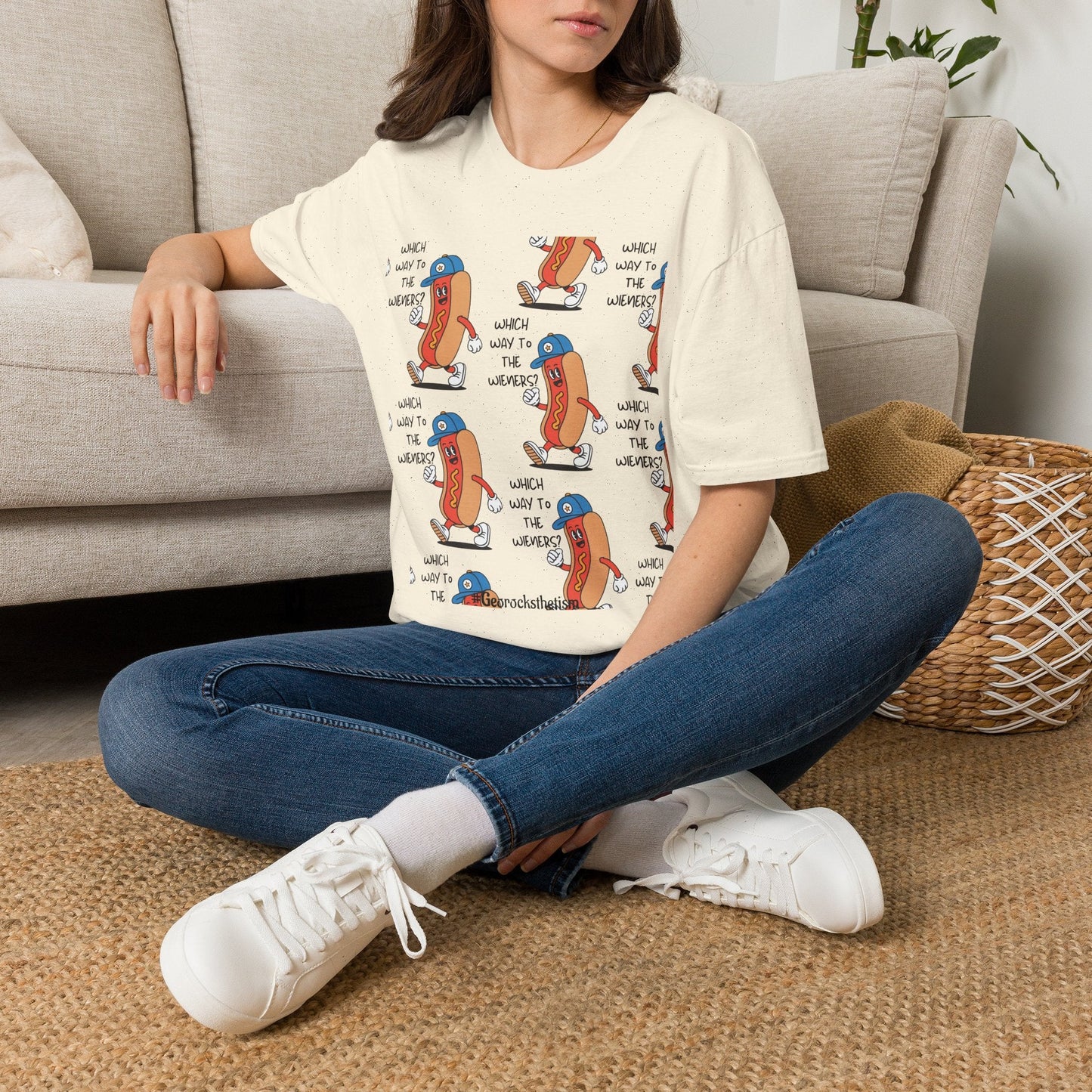 Hot Dog Cartoon T-Shirt — "Which Way to the Weiners?" Graphic Tee - Geo Rocks The 'Tism
