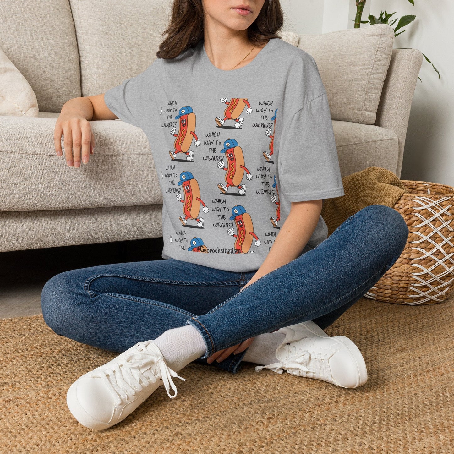 Hot Dog Cartoon T-Shirt — "Which Way to the Weiners?" Graphic Tee - Geo Rocks The 'Tism