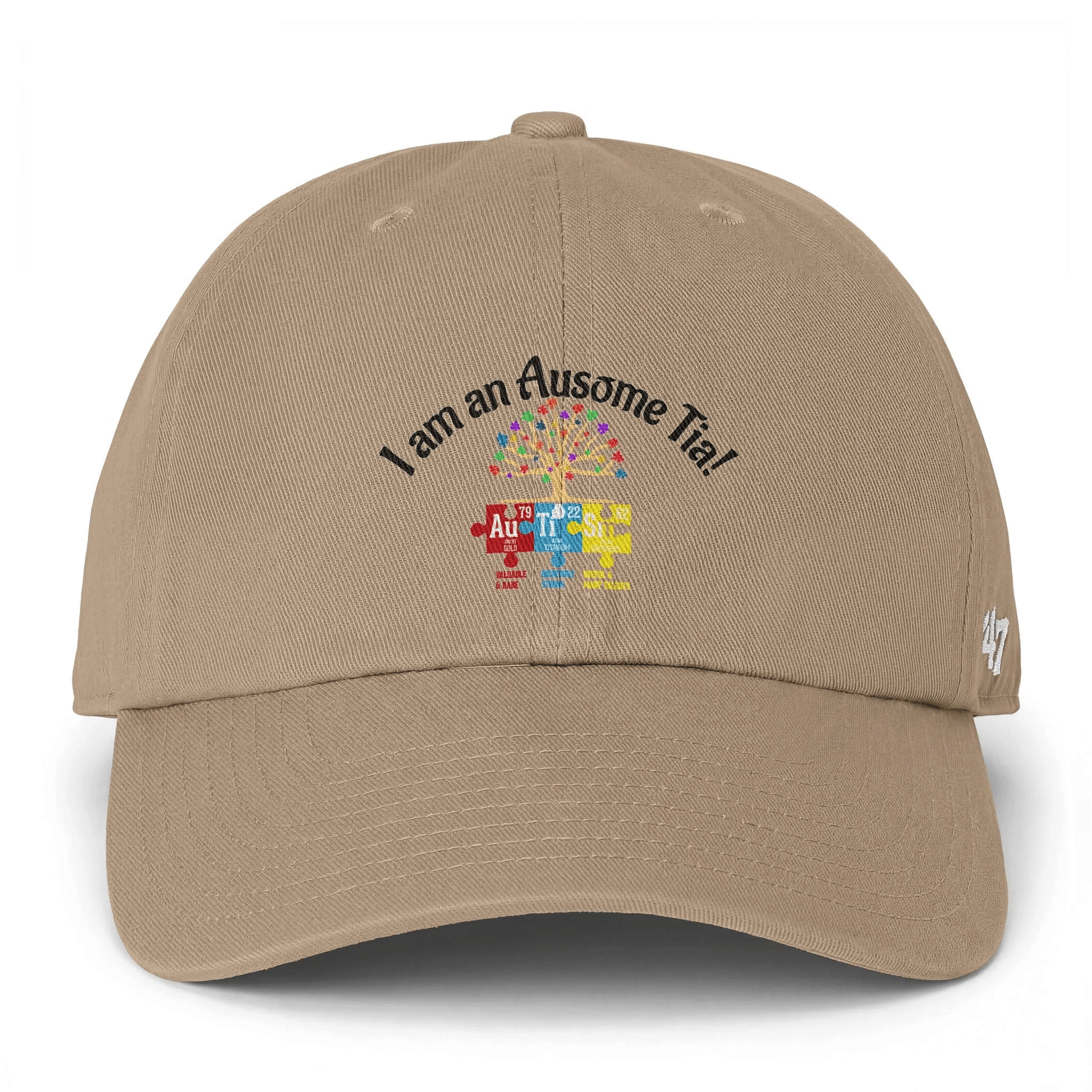 I Am an Ausome Tia Embroidered Hat - Geo Rocks The 'Tism