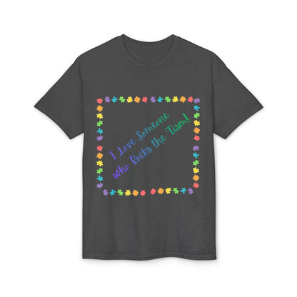 "I Love Someone Who Rocks the 'Tism" Tee – Autism Awareness Gift for Parents & Caregivers | S–5XL - Geo Rocks The 'Tism