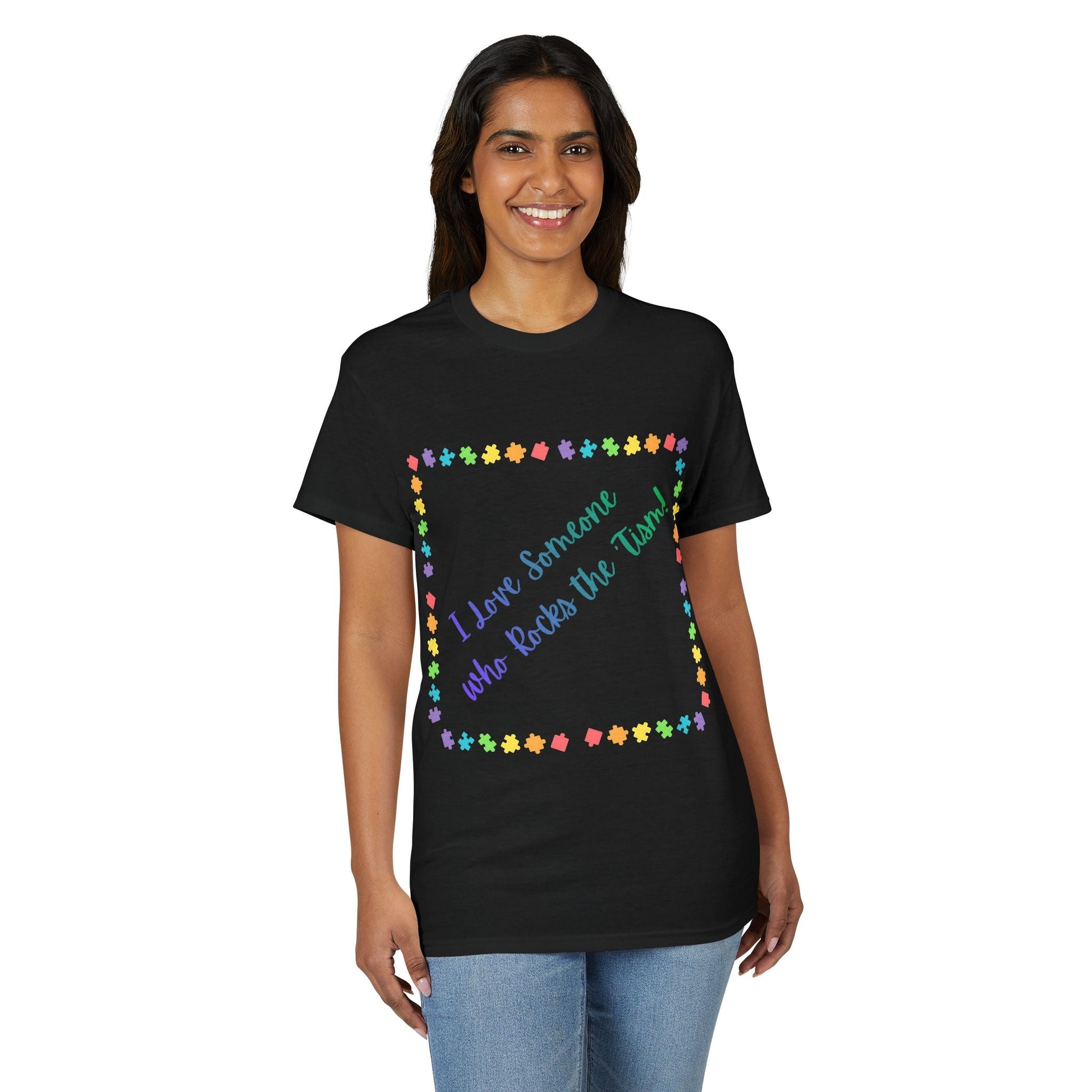 "I Love Someone Who Rocks the 'Tism" Tee – Autism Awareness Gift for Parents & Caregivers | S–5XL - Geo Rocks The 'Tism