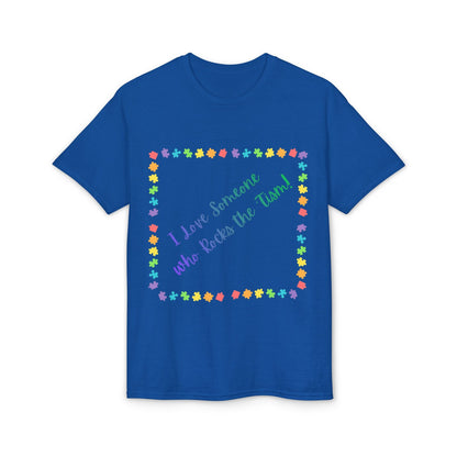 "I Love Someone Who Rocks the 'Tism" Tee – Autism Awareness Gift for Parents & Caregivers | S–5XL - Geo Rocks The 'Tism
