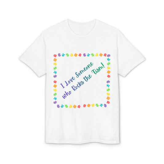 "I Love Someone Who Rocks the 'Tism" Tee – Autism Awareness Gift for Parents & Caregivers | S–5XL - Geo Rocks The 'Tism