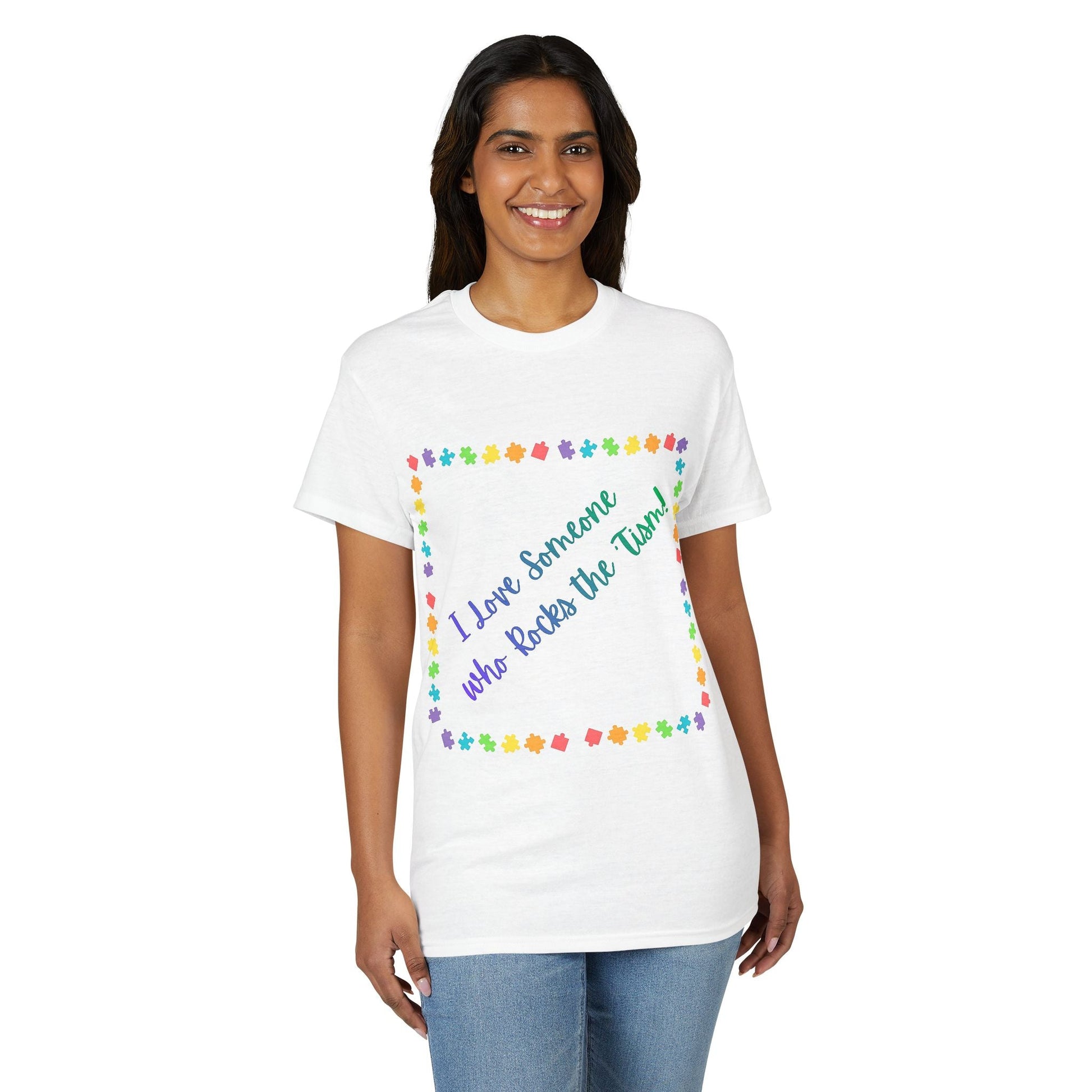 "I Love Someone Who Rocks the 'Tism" Tee – Autism Awareness Gift for Parents & Caregivers | S–5XL - Geo Rocks The 'Tism