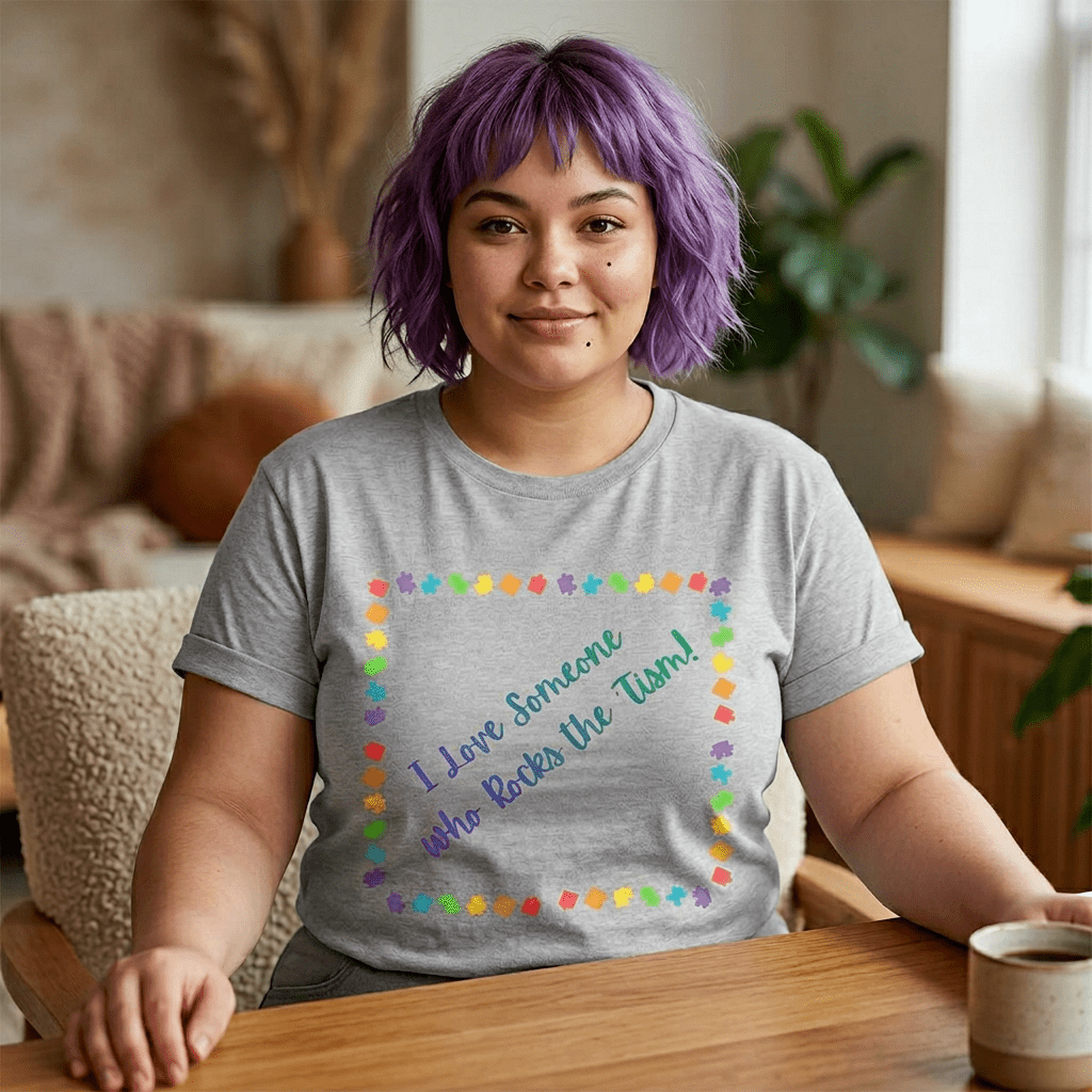 "I Love Someone Who Rocks the 'Tism" Tee – Autism Awareness Gift for Parents & Caregivers | S–5XL - Geo Rocks The 'Tism