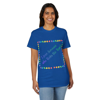 "I Love Someone Who Rocks the 'Tism" Tee – Autism Awareness Gift for Parents & Caregivers | S–5XL - Geo Rocks The 'Tism