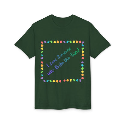 "I Love Someone Who Rocks the 'Tism" Tee – Autism Awareness Gift for Parents & Caregivers | S–5XL - Geo Rocks The 'Tism