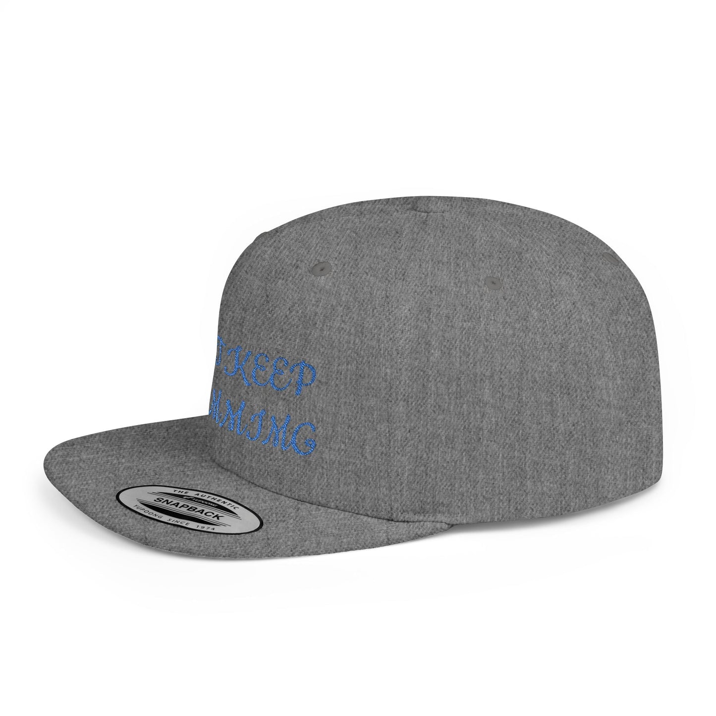 "Just Keep Stimming" Embroidered Snapback Hat - Flat Bill Cap | 22 Colors | One Size - Geo Rocks The 'Tism