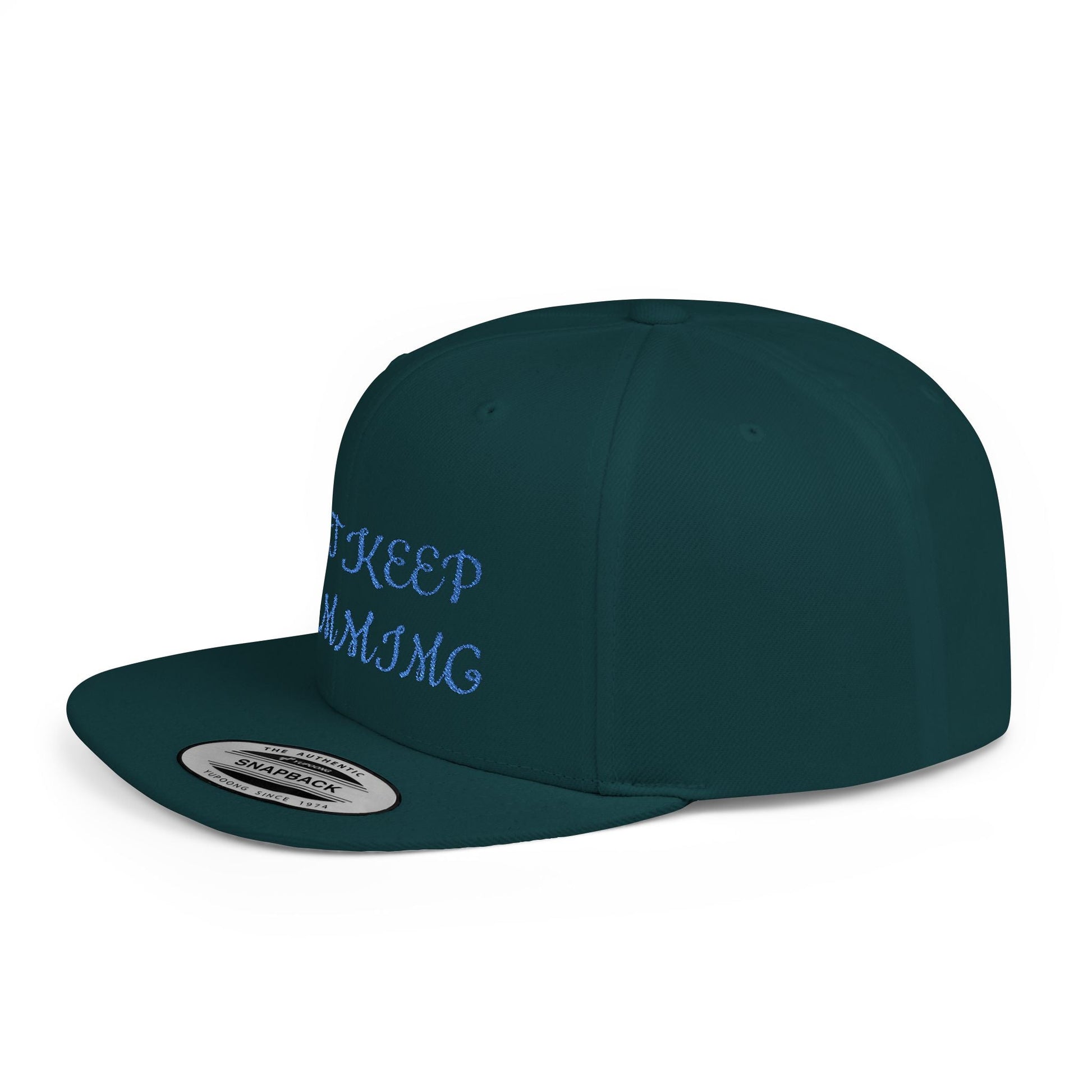 "Just Keep Stimming" Embroidered Snapback Hat - Flat Bill Cap | 22 Colors | One Size - Geo Rocks The 'Tism