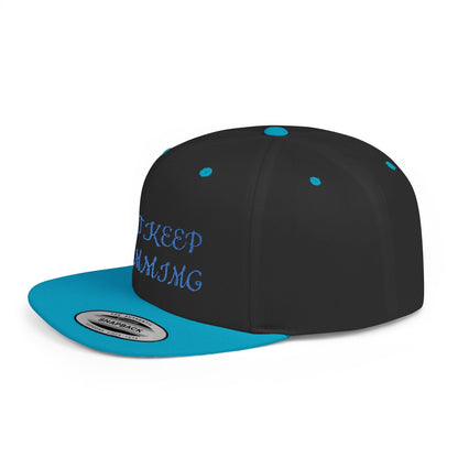 "Just Keep Stimming" Embroidered Snapback Hat - Flat Bill Cap | 22 Colors | One Size - Geo Rocks The 'Tism